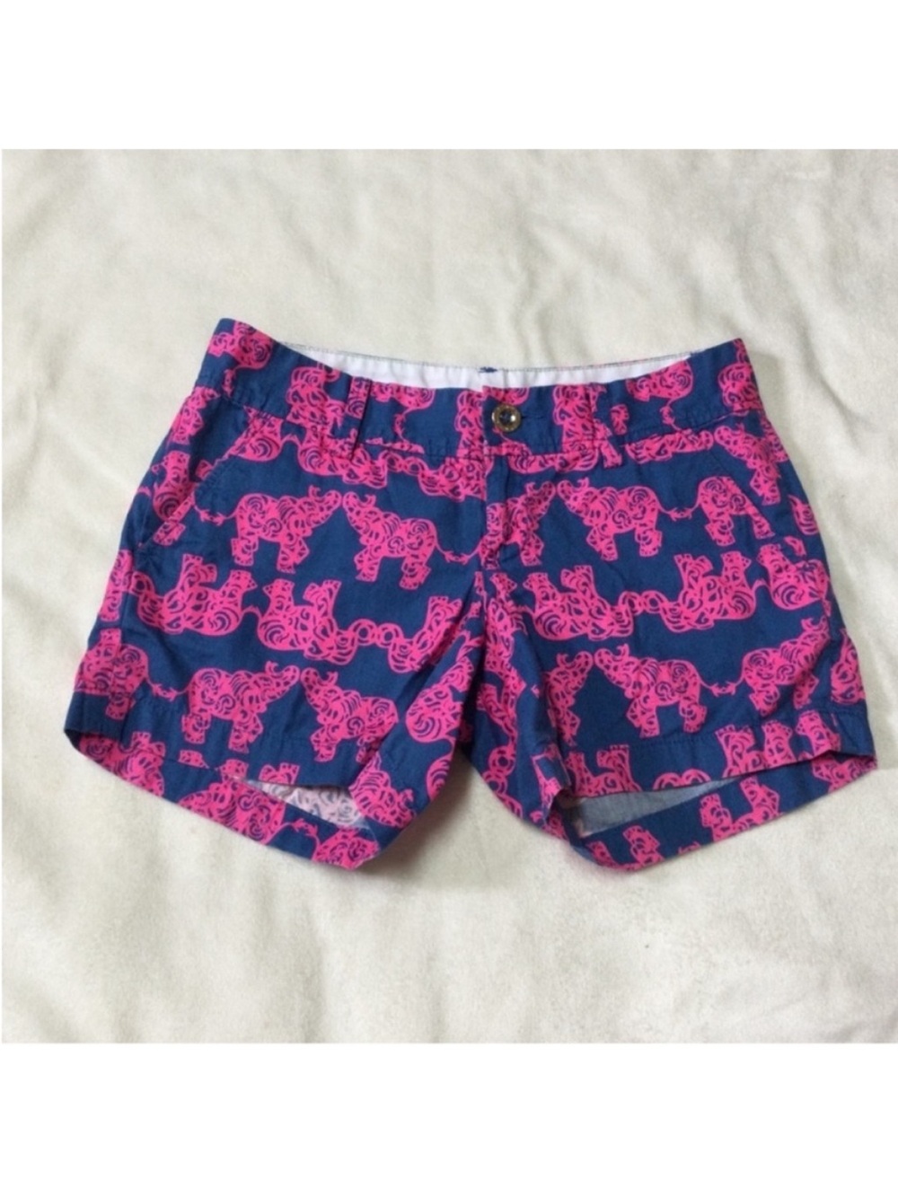 Lilly Pulitzer Elephant Print Shorts Size 0